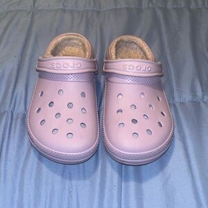 Light purple fluffy crocs
